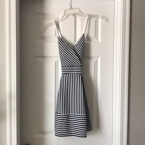 Charlotte Russe Navy and White Striped Dress